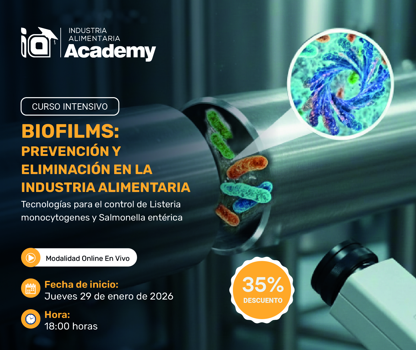 CURSO INTENSIVO  BIOFILMS: PREVENCIÓN Y ELIMINACIÓN EN LA INDUSTRIA ALIMENTARIA